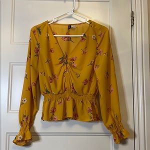 Yellow floral top